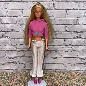 Barbie SURF CITY Doll 2000 Long Straight Blonde Hair Blue Eyes Restyled